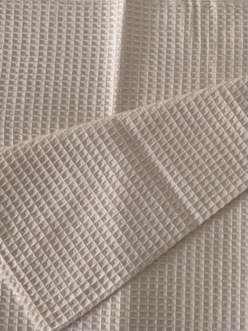 Tissu nid d'abeille rose clair – Image 3