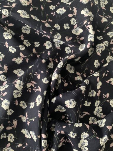 Tissu viscose mélangée marine