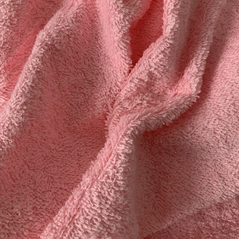 Tissu éponge une face bouclette rose