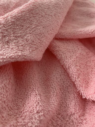 Tissu éponge une face bouclette rose – Image 3