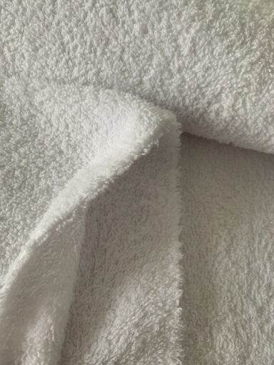 Tissu éponge coton blanc – Image 2