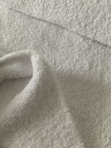 Tissu éponge coton blanc