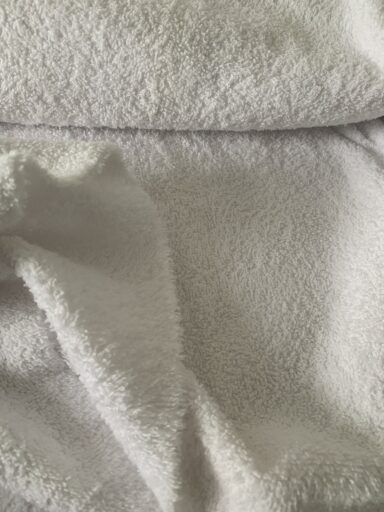 Tissu éponge coton blanc – Image 3