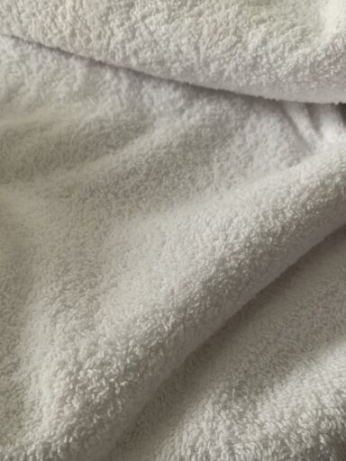 Tissu éponge coton blanc – Image 4