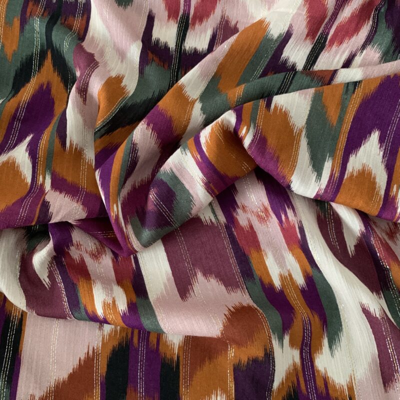 Tissu viscose colorée lurex