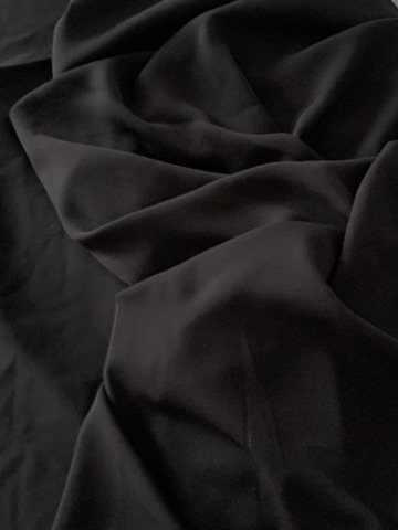 Tissu polyester uni noir – Image 3