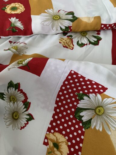 Tissu viscose mélangée marguerite vintage – Image 4