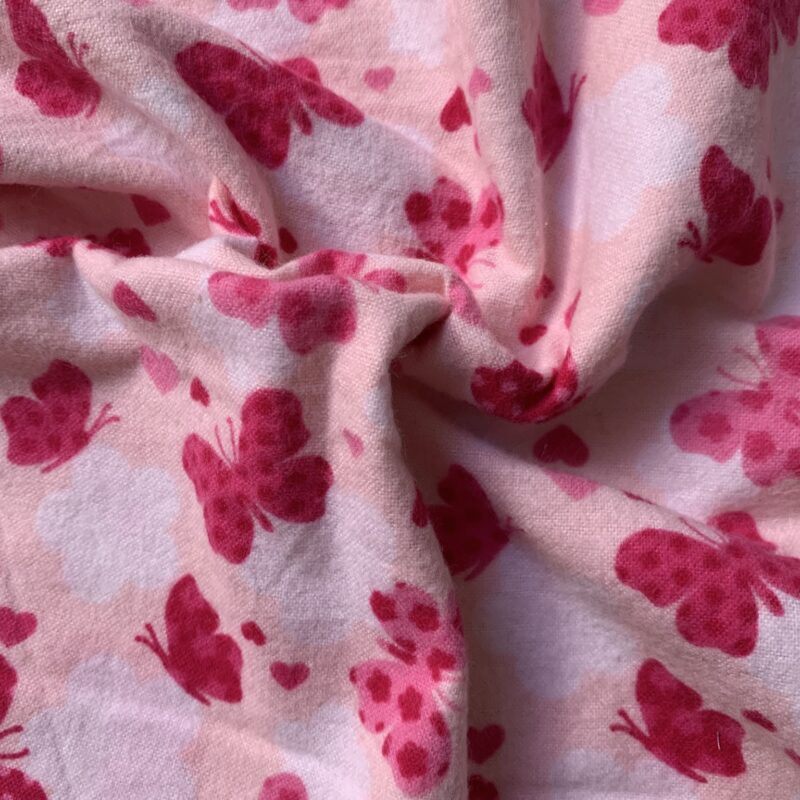 Flanelle de coton papillon