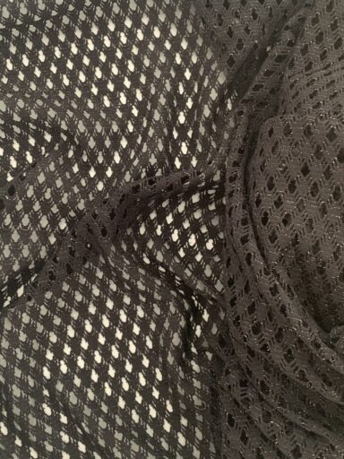Tissu ajouré mesh stretch noir – Image 2