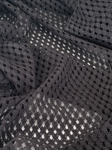 Tissu ajouré mesh stretch noir – Image 3
