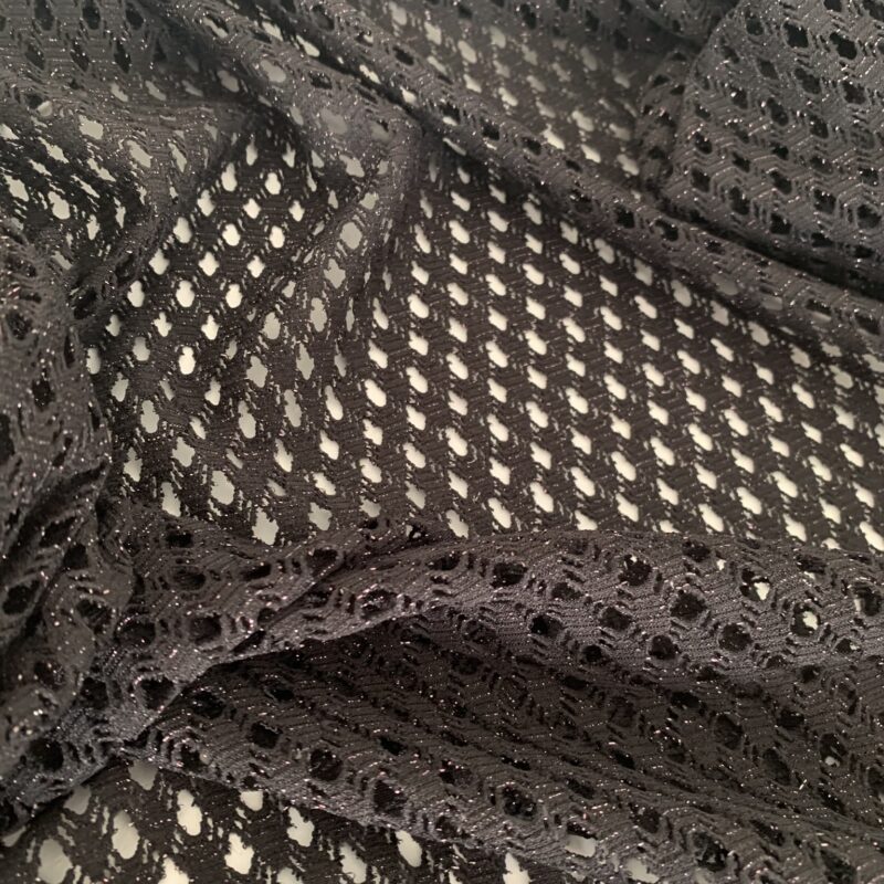 Tissu ajouré mesh stretch noir