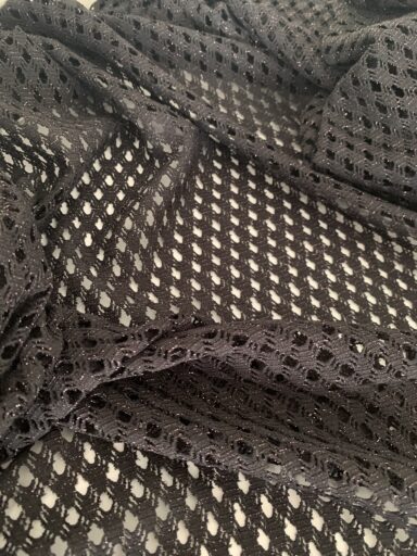 Tissu ajouré mesh stretch noir