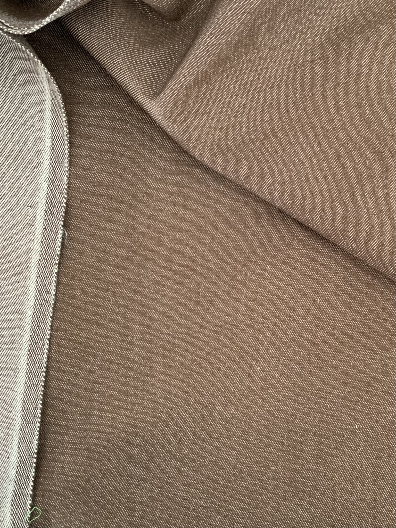 Tissu jean élasthanne marron – Image 3