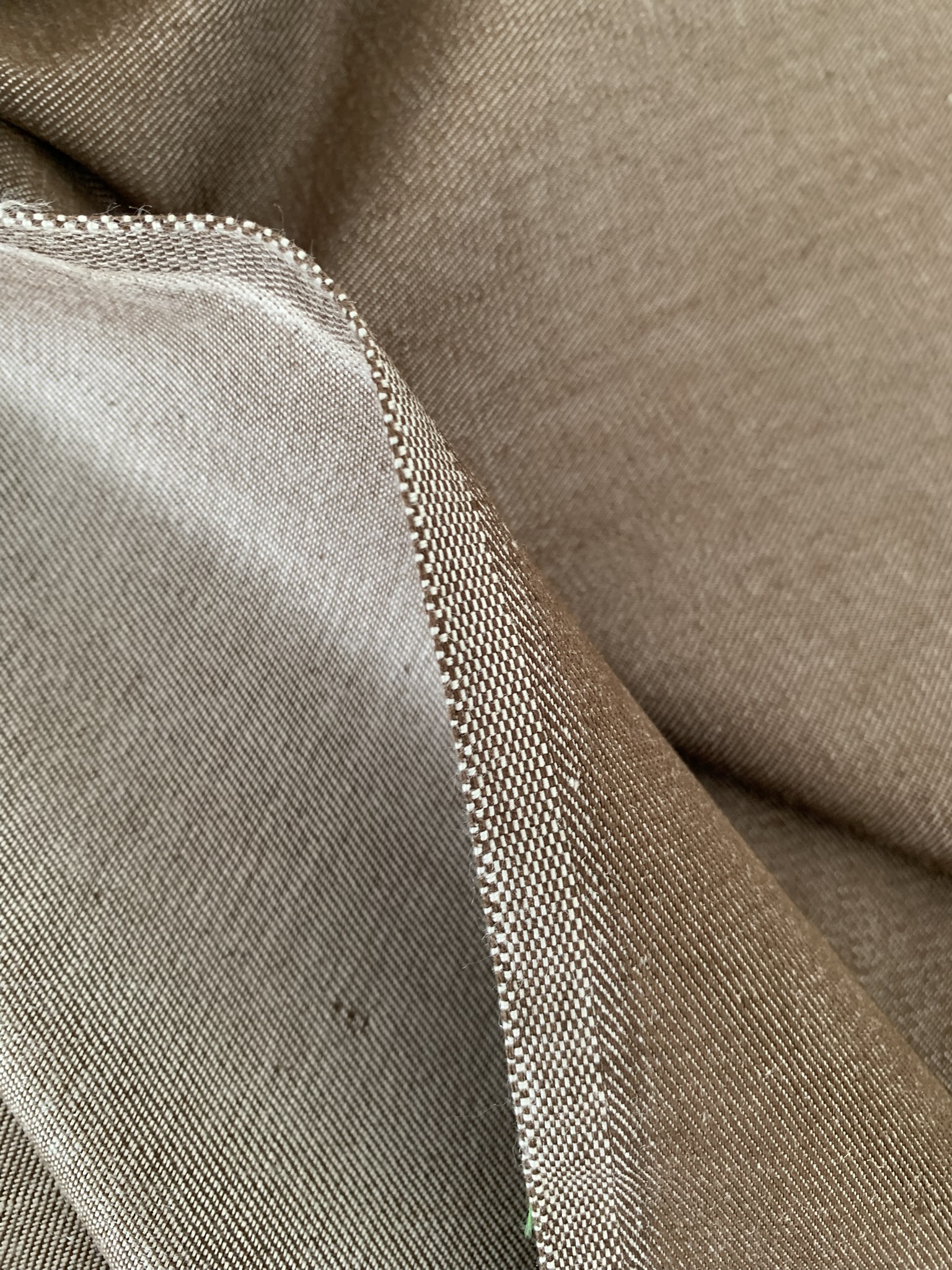 Tissu jean élasthanne marron
