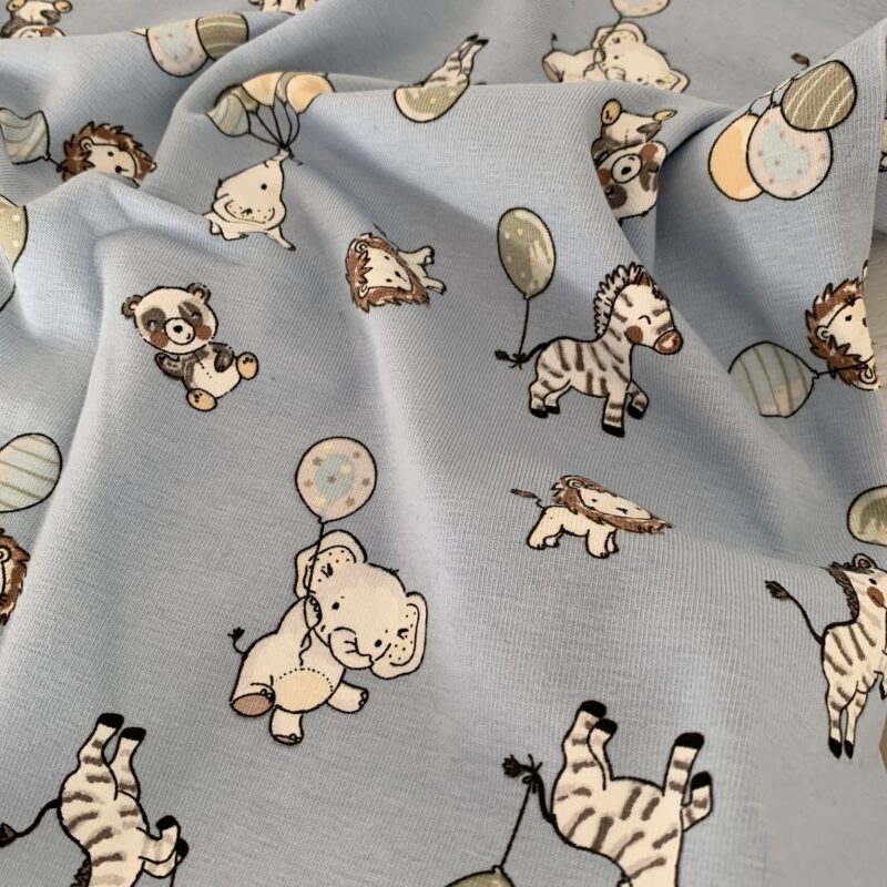 Tissu jersey de coton bébés animaux