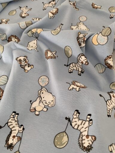 Tissu jersey de coton bébés animaux
