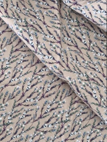 Tissu jersey de coton branches fleuries – Image 3