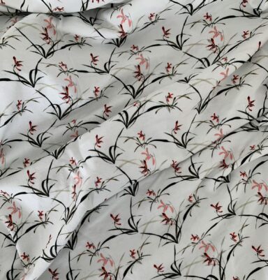 Tissu jersey de coton herbes fleuries – Image 4