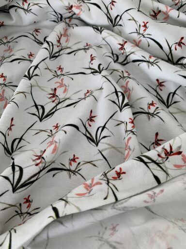 Tissu jersey de coton herbes fleuries – Image 3
