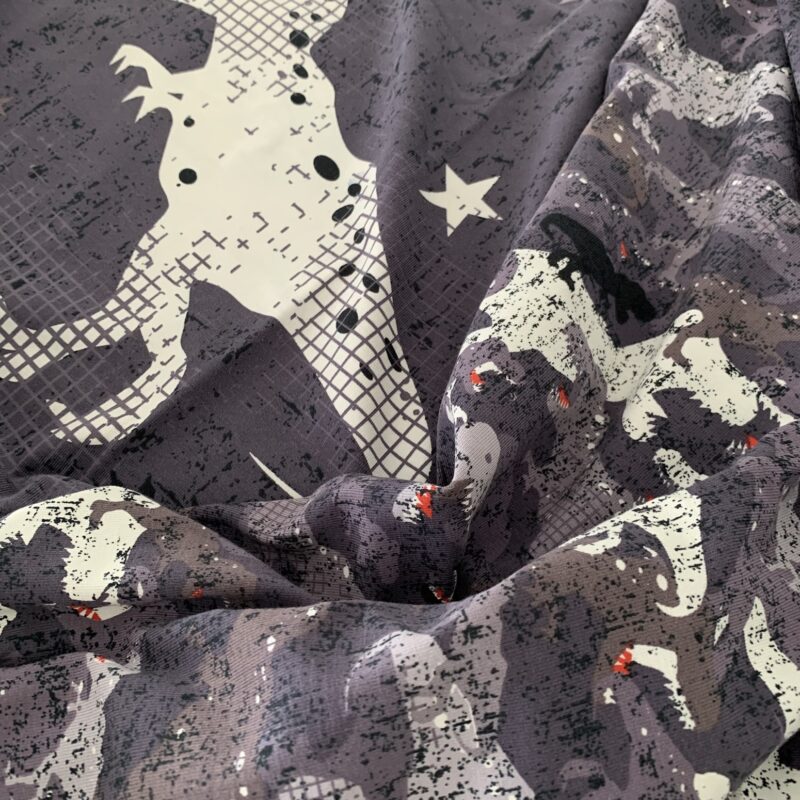 Panneau tissu jersey de coton dinosaure