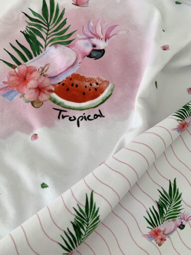 Panneau tissu jersey de coton tropical – Image 3