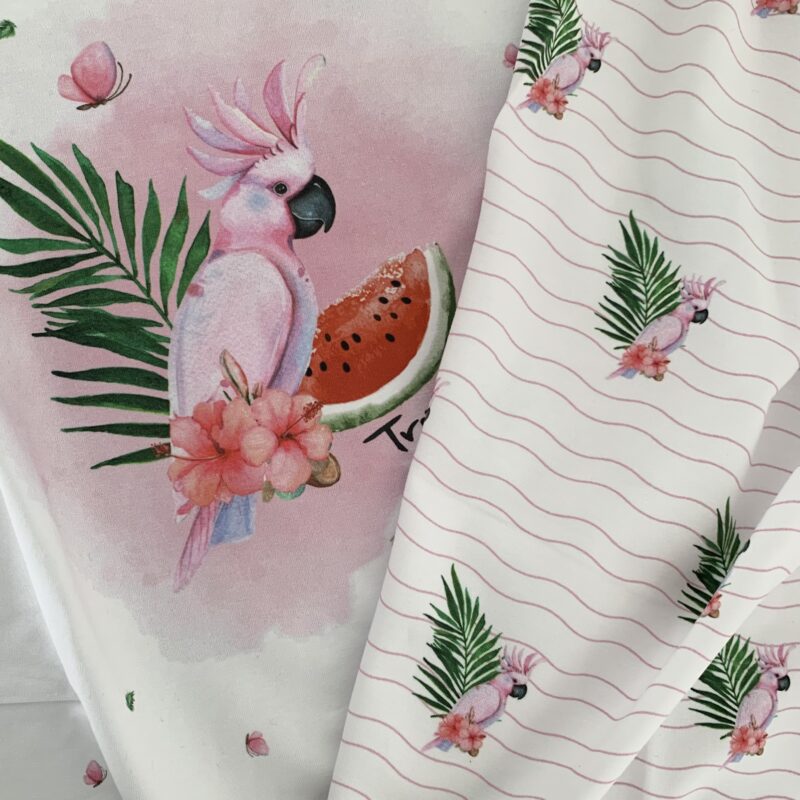 Panneau tissu jersey de coton tropical