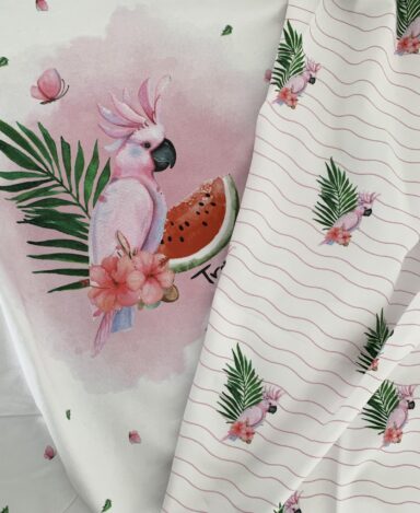 Panneau tissu jersey de coton tropical
