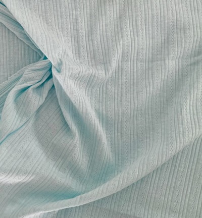 Tissu maille pointelle vert d'eau – Image 4