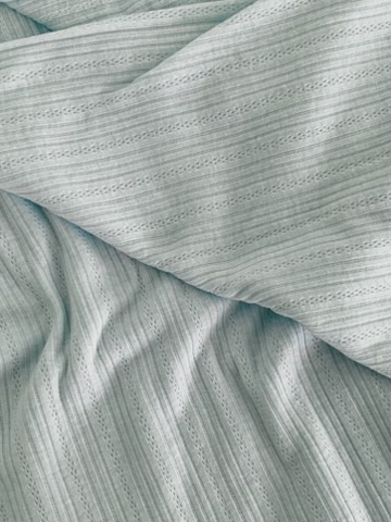 Tissu maille pointelle vert d'eau – Image 3