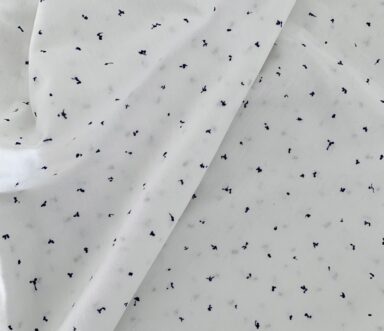 Tissu jersey viscose moucheté marine – Image 3