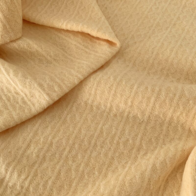 Tissu maille effet gratté jaune poussin