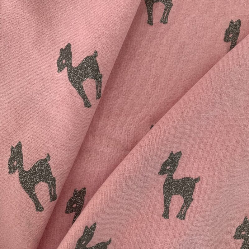 Tissu jersey French Terry bambi glitter