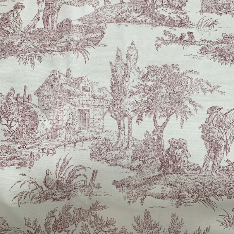Tissu toile de Jouy thème campagne
