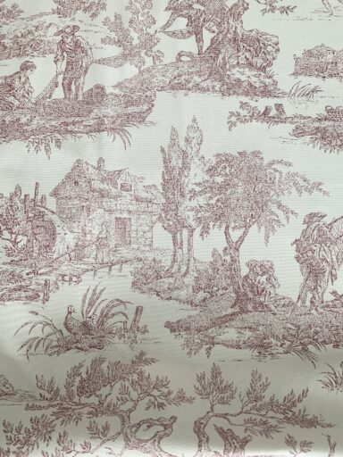 Tissu toile de Jouy thème campagne