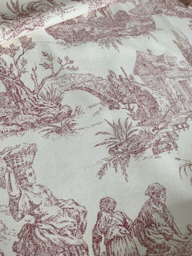 Tissu toile de Jouy thème campagne – Image 4
