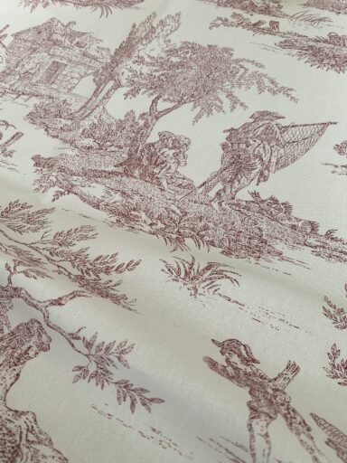 Tissu toile de Jouy thème campagne – Image 5