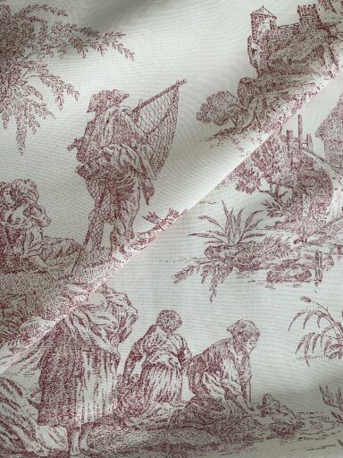Tissu toile de Jouy thème campagne – Image 3