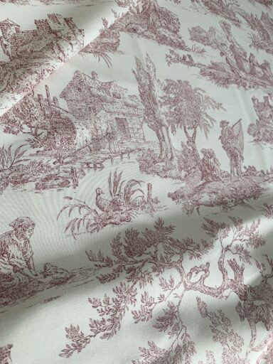 Tissu toile de Jouy thème campagne – Image 2