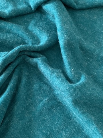 Tissu maille toute douce bleu canard