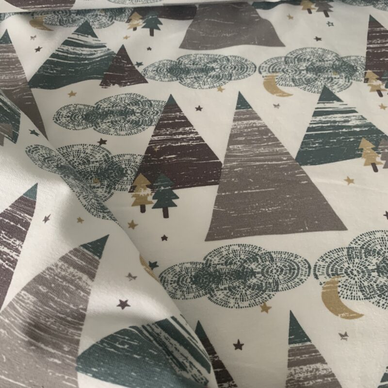 Tissu jersey de coton montagnes
