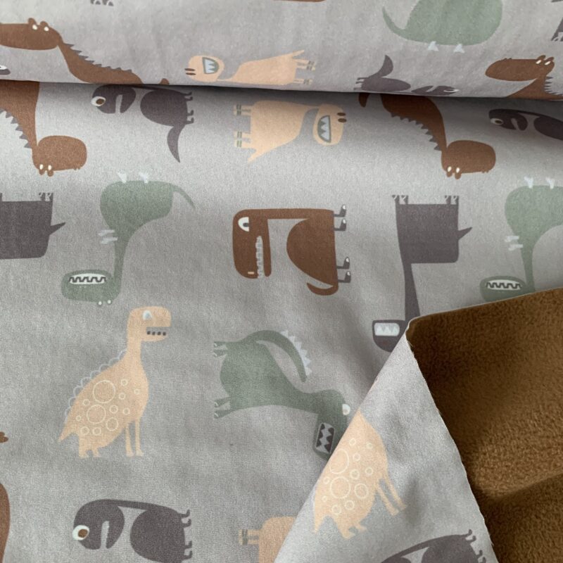 Tissu softshell dinosaures
