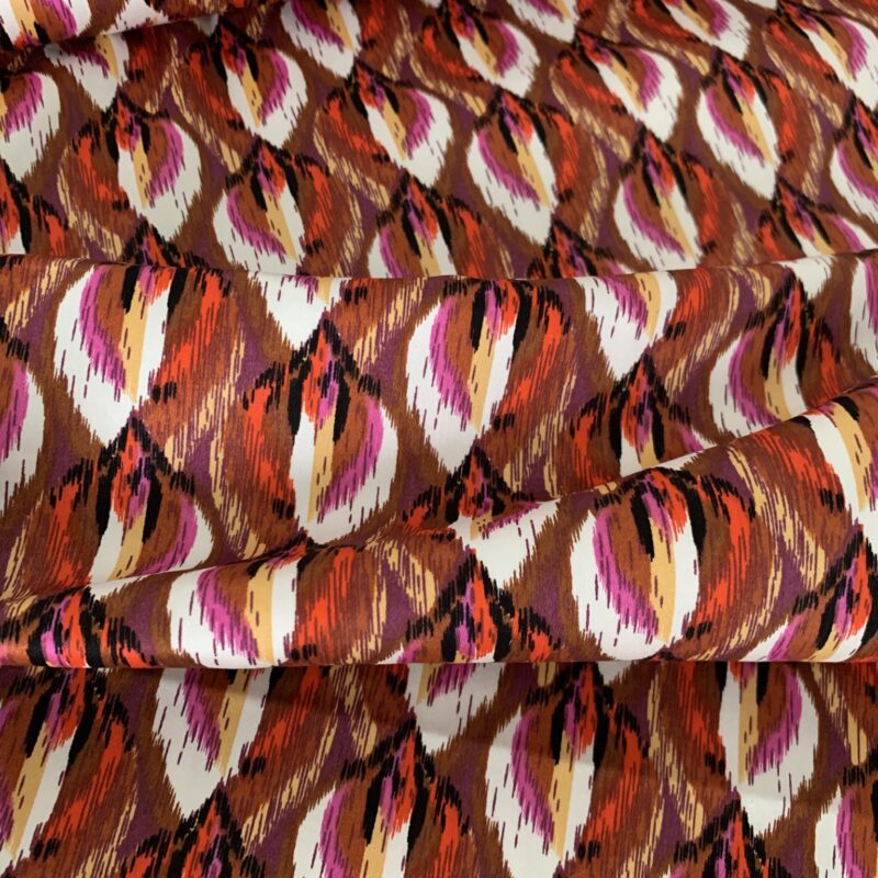 Tissu satin de coton pétales colorés