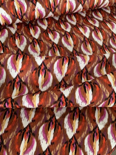 Tissu satin de coton pétales colorés
