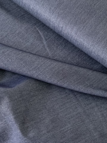 Tissu chambray bleu lurex