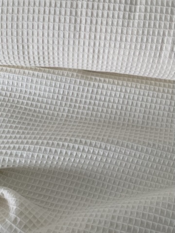 Tissu nid d'abeille écru – Image 3