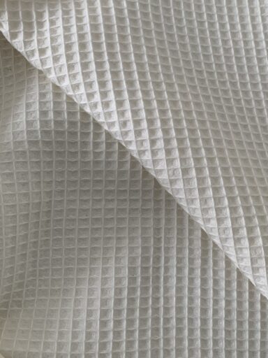 Tissu nid d'abeille écru – Image 2