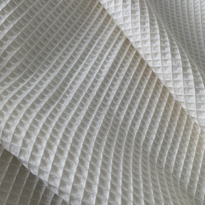 Tissu nid d'abeille écru
