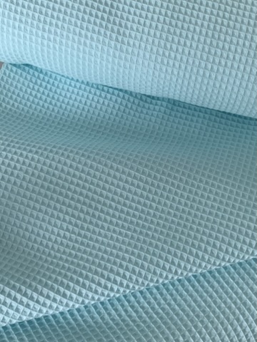 Tissu nid d'abeille turquoise – Image 4