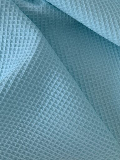 Tissu nid d'abeille turquoise – Image 2