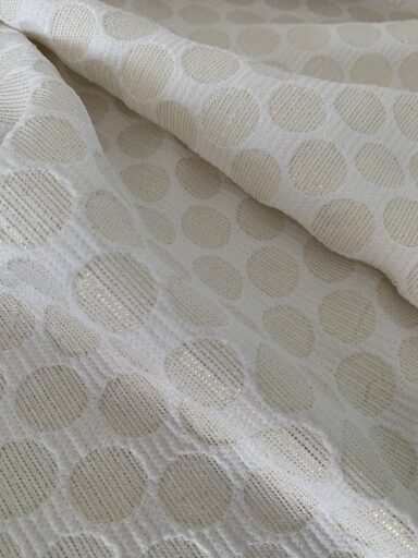 Tissu maille jacquard pois lurex